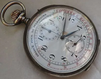Longines Medical Chronograph Pocket Watch Open Face 55 Mm. In Diameter  • $795
