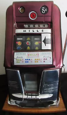 Mills  5c  High Top Slot Machine Circa 1940 Original Fully Restored • $3995