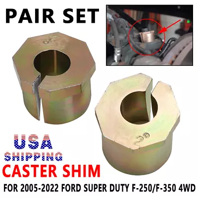 US Pair Adjustable Caster Shim Set For 2005-2022 FORD SUPER DUTY F-250 F-350 4WD • $52.99