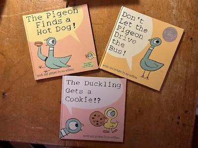 Lot 3 Books Mo Willems   Pigeon Books The Duckling Gets A Cookie Plus  Hardcover • $17