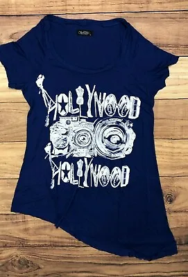 $24.99 • Buy NEW Lauren Moshi Blue TEE Hollywood Long T-shirt Tunic *M