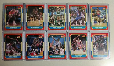 1986 Fleer Basketball 10 Card Lot Set Break 3 6 8 10 47 48 49 50 51 52 Nice* • $12.50