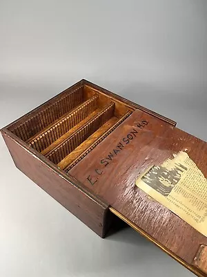 Vintage WW2 Wood Microscope Prepared Slide Storage Case Holds 310 50mm Slides • $65