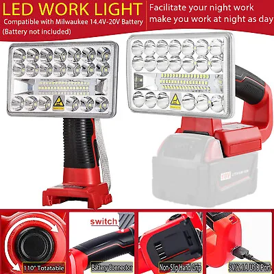 LED Work Light For Milwaukee M18 18 Volt Lithium Ion Cordless Battery W/USB Port • $15.71