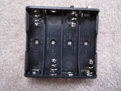 Battery Holder/Cage For 4xAA Batteries (Total 6V) With Snap Connector • £4.99