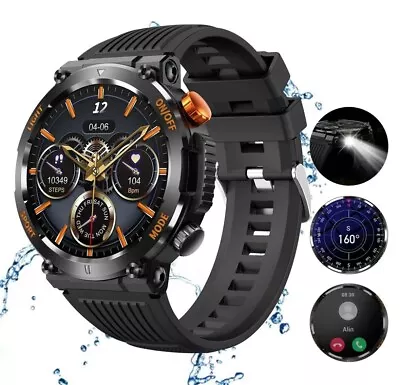 Newest Smart Watch Men - Make & Answer Calls - Military Compass - Led Flashlight • £39