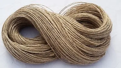 £3.69 • Buy 100m--2ply Jute Twine Sisal String Soft Natural Brown Burlap Hessian Rustic Cord