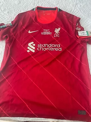 £70 • Buy Official LIVERPOOL LFC Carabao Cup FINAL Winners 2022 Shirt XL
