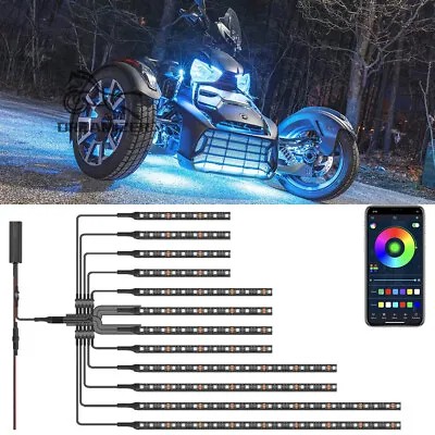 For Can-am Ryker 12pcs Motorcycle ATV RGB LED Neon Under Glow Light Strip Kit • $39.39