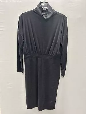 $23.88 • Buy Rachel Zoe Black High Neck Long Sleeve Elastic Cinch Waist Dress Womens XL