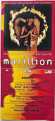 Marillion Afraid Of Sunlight 1995 Original Used Concert Tour Ticket Live Music • £13.97