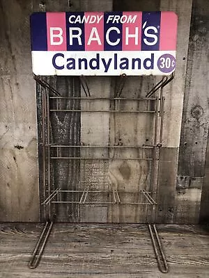 Rare Vintage Brach's Candyland Candy 30 Cents Store Display Sign Rack • $299.99