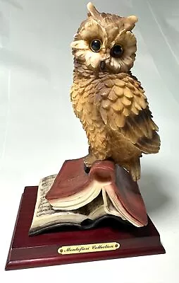 Montefiori Collection Owl Resin Sculpture Colectable Owl With Books 8  Tall • $19.99