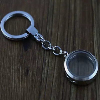 Chic 25mm Floating Charms Glass Locket Keychain Magnetic Keyring Living Memory • $8.98