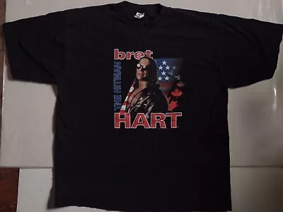 Bret  The Hitman  Hart Black T-Shirt XXL Great Condtion • $39.99