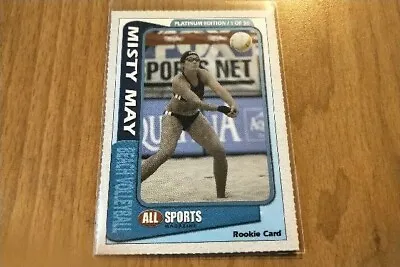 '03 Misty May All Sports 1 Of 50 Platinum Rare Beach Volleyball Rookie Card Rc • $99
