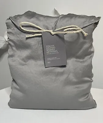 Restoration Hardware Italian Vintage-Washed 600 Sateen Queen Sheet Set Graphite • $329.99