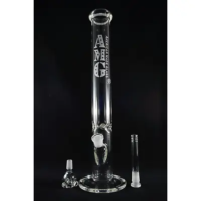 AMG Glass Massive 18 Inch Clear Straight Tube Bong Water Pipe • $99.99