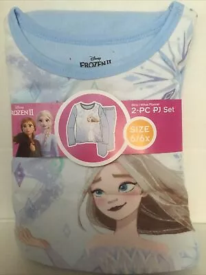 DISNEY FROZEN II - ELSA  2 Piece Soft FLANNEL  Pajamas Sleepwear GIRLS 6/6X NEW • $13.64