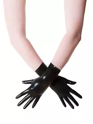 Raw Rubber Female Moulded Short Latex Gloves In Red Or Black • £17.99