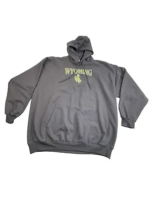 Port And Company Ultimate Hoodie Wyoming Cowboys Front Cross On Back 2XL Brown • $25