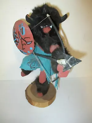 Vtg Navajo  Kachina Doll Buffalo Warrior 16  Signed Jacida Loley Numbered+shield • $105