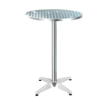 $52.51 • Buy Gardeon Outdoor Bar Table Indoor Furniture Adjustable Aluminium Round 70/110cm