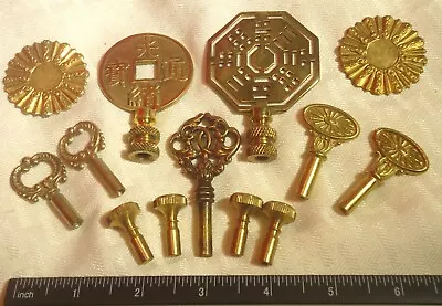 Vintage Brass Oil Lamp Parts Wick Keys Wheels Knobs Finials P3 • $20