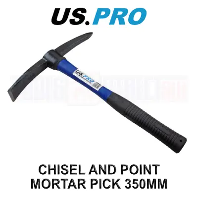 US PRO Tools Chisel And Point Mortar Pick Hammer 350MM 3444 • £11.23