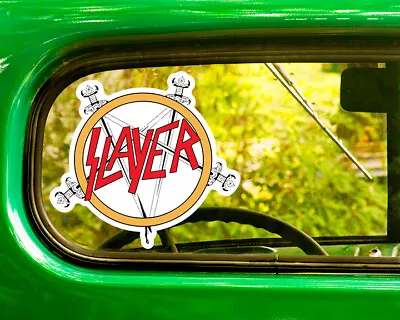 2 SLAYER BAND DECAL Stickers Bogo For Car Bumper Laptop Window • $3.95