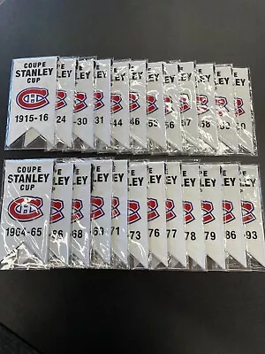 2008-09 UD Montreal Canadiens Centennial 24 Stanley Cup Mini Banners Set  *1832 • $651.34