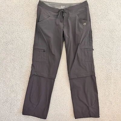 Mountain Hardwear Womens Pants 12 / 32 Side Zip Pocket Cargo Convertible Grey • $23.39