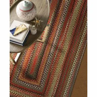 $125 • Buy Capel Rugs Portland Wool Blend Rectangle Braided Area Rug Mocha Multi 700
