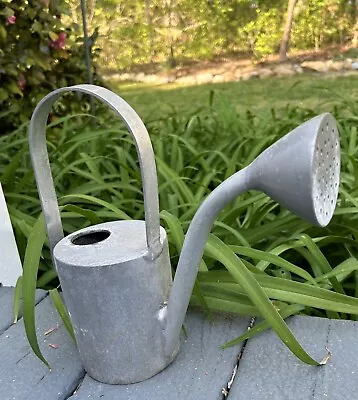 Rare Vintage Metal Heavy Duty Indoor Garden Farmhouse Watering Can 32 Oz Patina • $74