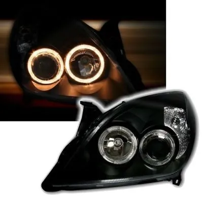 Black Angel Eye Headlights Headlamps For Vauxhall Vectra C & Signum Facelift • $423.25