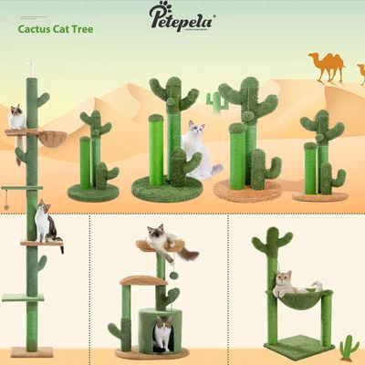 $49.99 • Buy PETEPELA Cat Tree Tower Scratching Post Scratcher Wood Condo Toys House Bed