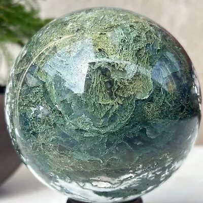 694g Natural Moss Agate Ball Quartz Crystal Sphere Reiki Meditation Decoration • $8
