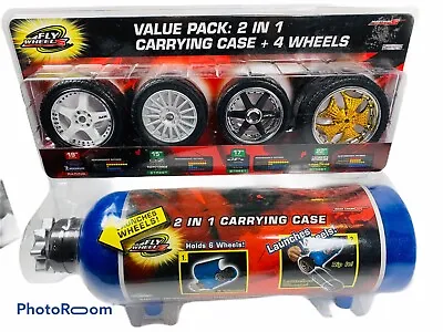 🔥 Road Champs Fly Wheels 2 In 1 Carry Case Build World Street Racing Launch Toy • $51.19