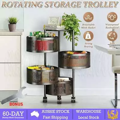 Kitchen Storage Trolley Cart Shelf Rack Fruit Vegetable Basket Organizer 4 Tiers • $81.99