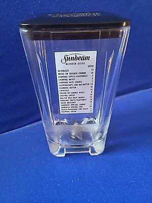 Vintage Sunbeam Mixmaster Blender Jar Attachment - Rectangular Glass Body Blades • $19.99