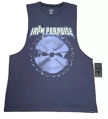 Under Armour Project Rock Tank Top Mens Iron Paradise Blade Tank 1373758 558 XXL • $22.49