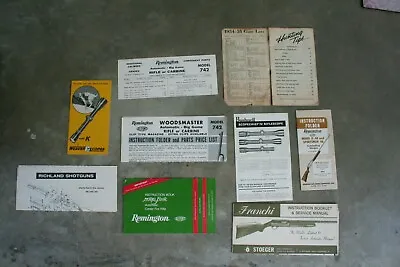 Vintage Firearm Gun And Accessories Original Manuals Assortment • $29