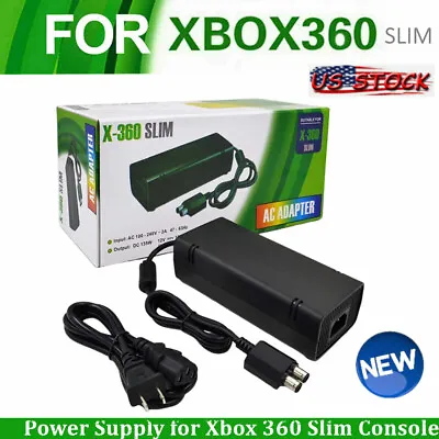 AC Adapter For For Xbox 360 Slim ConsolePower Supply W/Cord Charger Power Brick • $17.99