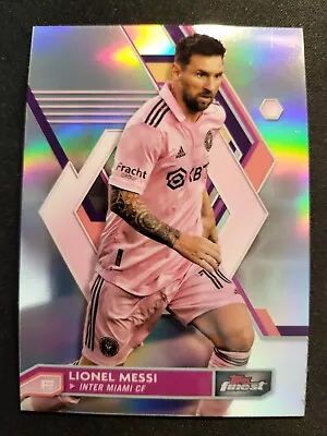 2023 Topps Finest MLS Soccer Lionel Messi REFRACTOR Card #1 Inter Miami  • $29.99