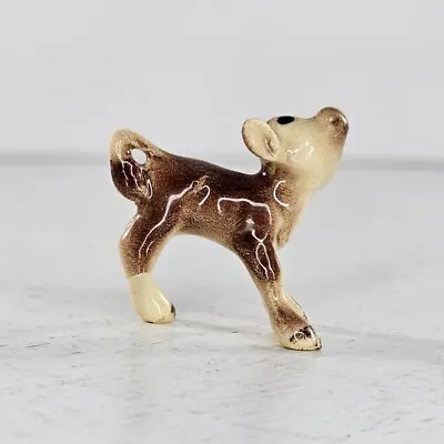 Hagen Renaker Calf Baby Cow Head Up Brown Miniature Figurine AS IS MISSING LEG • $9.99