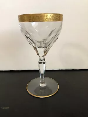 Lady Hamilton Style Moser Gold Etched White Wine Glass • $29.90