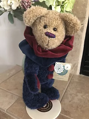 Boyds Bears MR. BARNUM #94872GCC 1999 14” Plush Blue Beige & Red Clown Bear NWT • $16