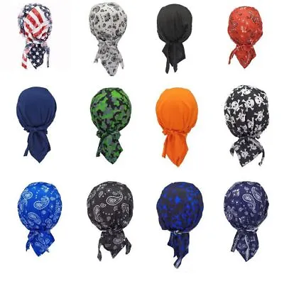  Skull Cap Motorcycle Bandana Head Wrap Do Rag  Moisture  Wicking Breathable • $4