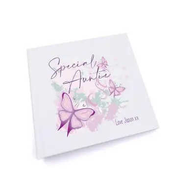 £14.49 • Buy Personalised Special Auntie Pink & Purple Butterfly Gift Photo Album UV-789