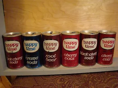 Nice Lot Of 6 Vintage Happy Time Soda Cans Great Price Get Them All! • $8.99